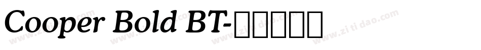 Cooper Bold BT字体转换